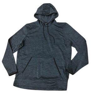 Mens Medium Under Armour Hoodie Black Blue Hooded Sweater Adult